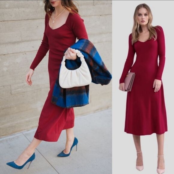 Rachel Parcell Long Sleeve Sweater Dress - Picture 1 of 10